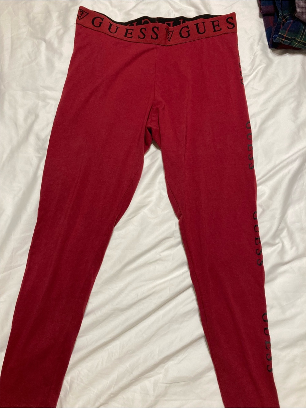 Guess Red Logo Waistband Men Leggings
